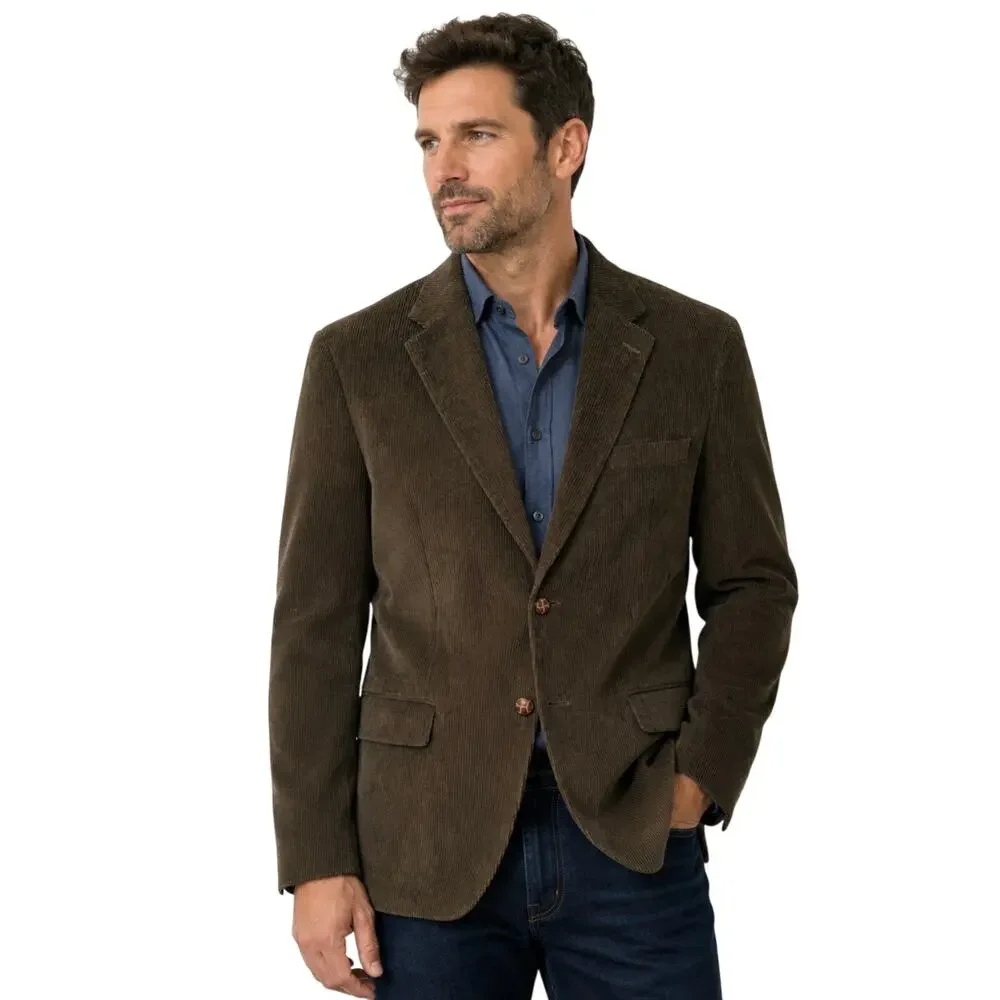 Lauren Ralph Lauren Brown Corduroy Sports Coat Blazer Jacket 2 Button Men's 42S